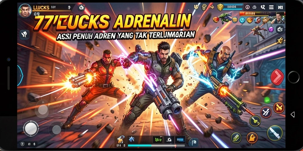 Tampilan gameplay menegangkan dari 77LUCKS yang penuh aksi.