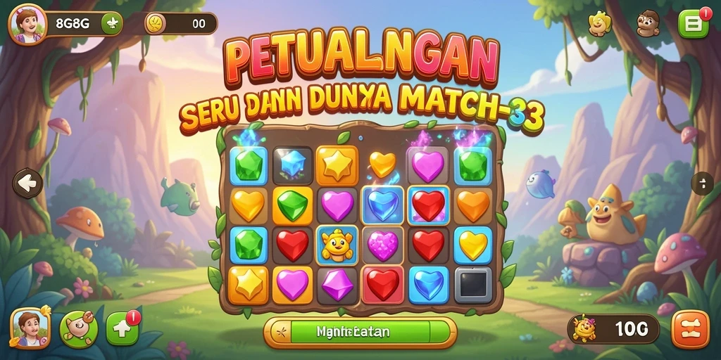 Screenshot menunjukkan gameplay seru dan penuh warna dari 8G8G.