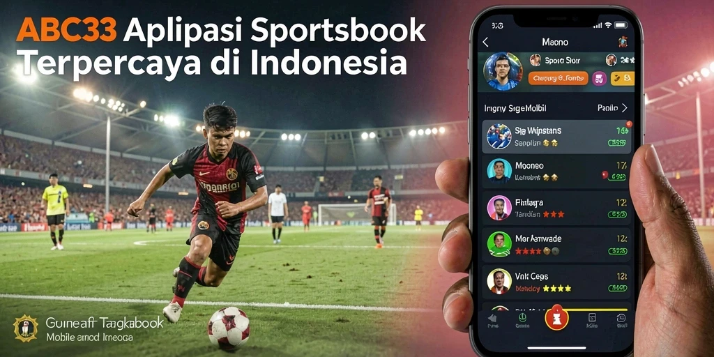 Screenshot gameplay Sportsbook ABC33 menunjukkan antarmuka taruhan yang menarik.