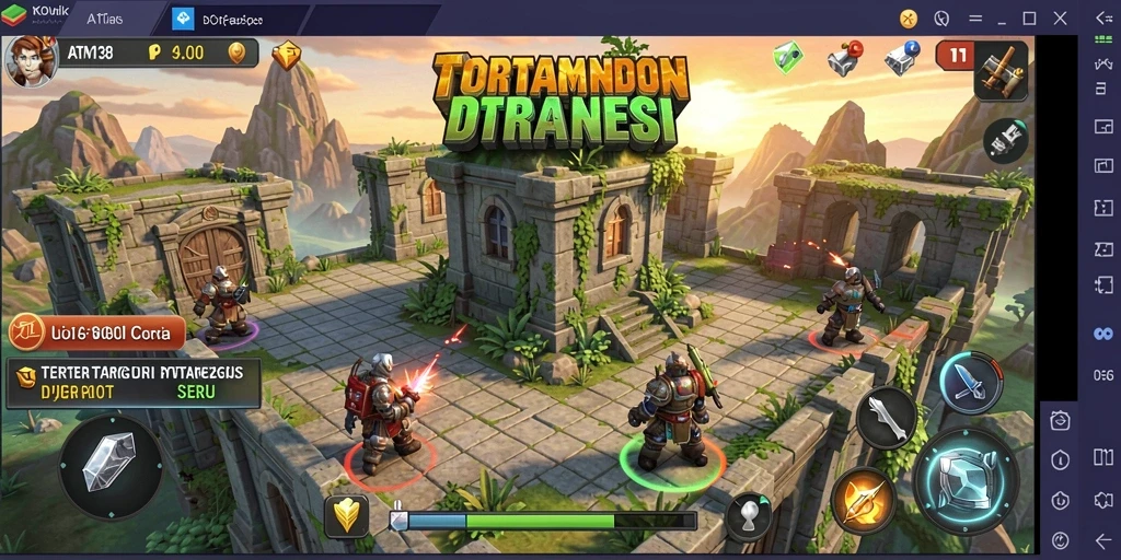 Screenshot menampilkan aksi mendebarkan dalam gameplay Tower Defense ATM138.