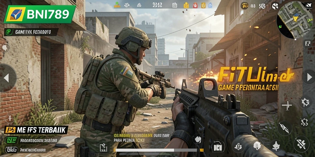 Screenshot BNI789 menunjukkan aksi gameplay FPS yang mendebarkan.