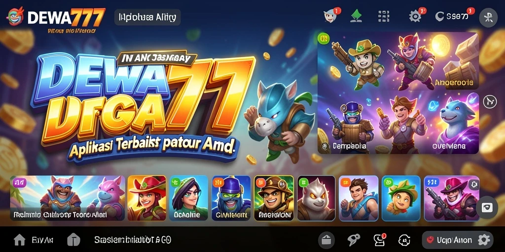 Tampilan utama DEWA777 yang intuitif dan modern.