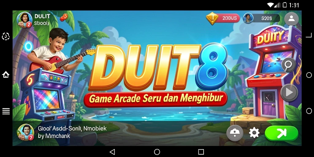 Screenshot gameplay DUIT8 yang menunjukkan tantangan seru.