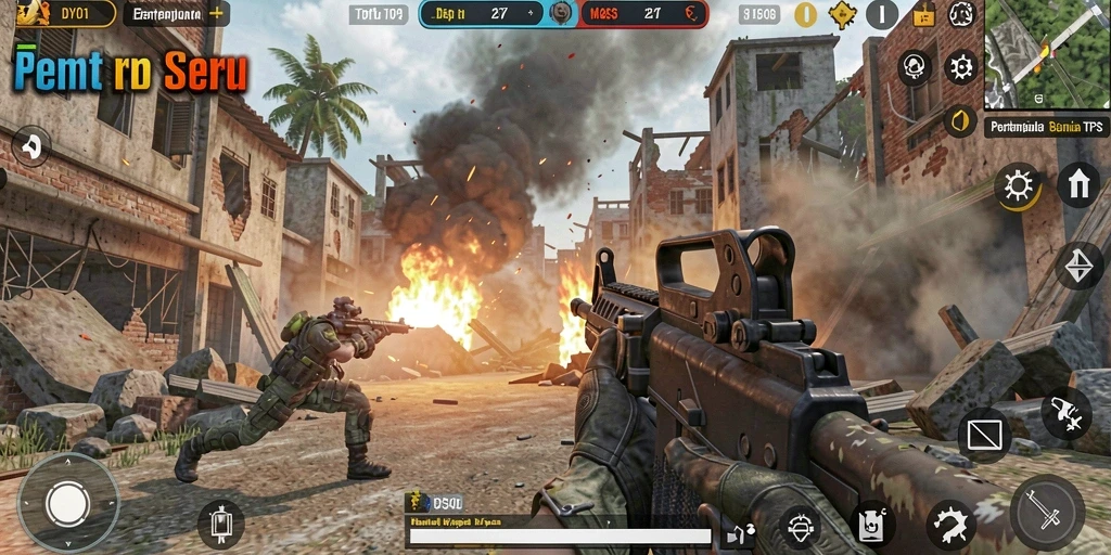 Tampilan gameplay <strong>DY01</strong> yang seru dan mendebarkan dalam aksi TPS.