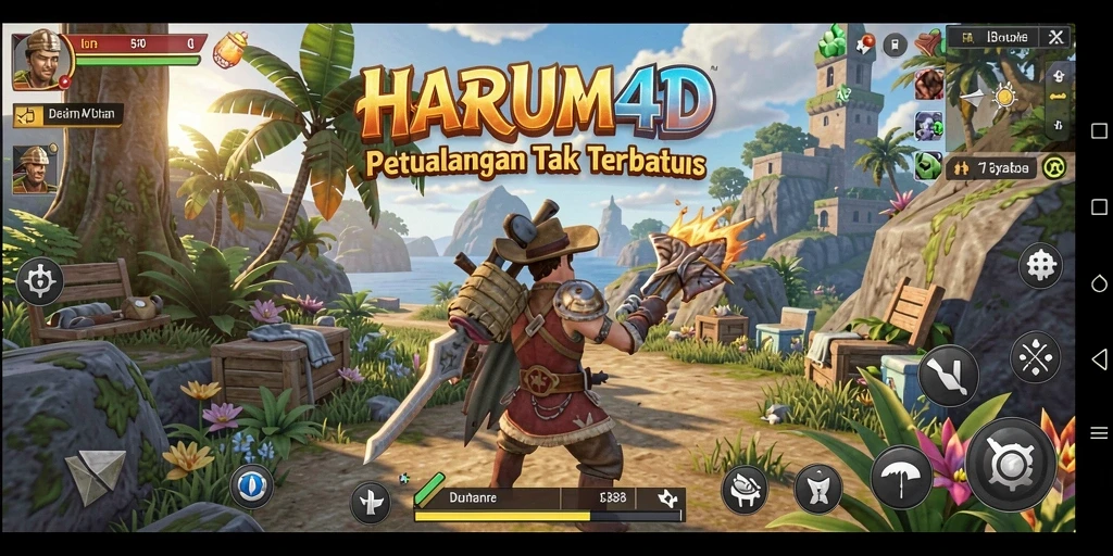 Tampilan grafis menakjubkan dalam gameplay HARUM4D yang mendebarkan.