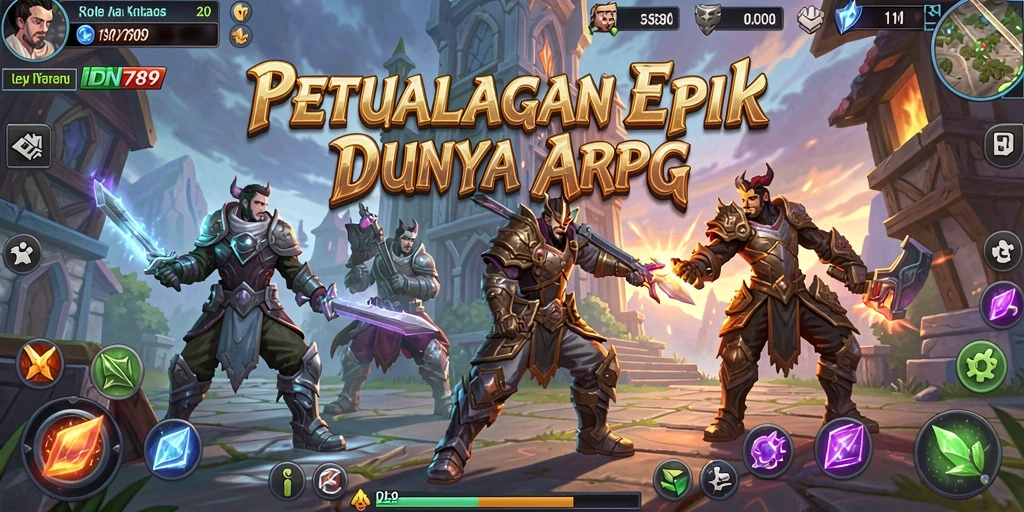 Screenshot yang menunjukkan aksi pertarungan dinamis dalam IDN789.