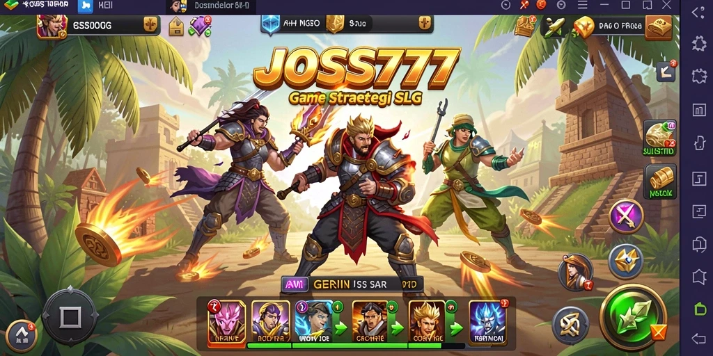 Screenshot utama JOSS777 menampilkan aksi strategis dalam gameplay.