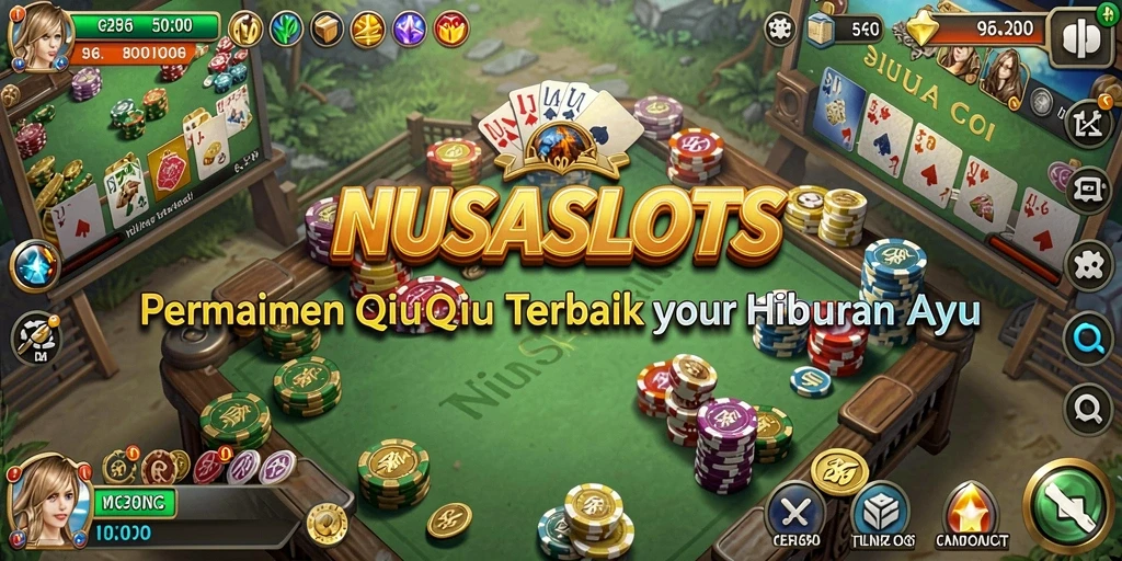 Screenshot gameplay NUSASLOTS menampilkan suasana seru permainan QiuQiu.