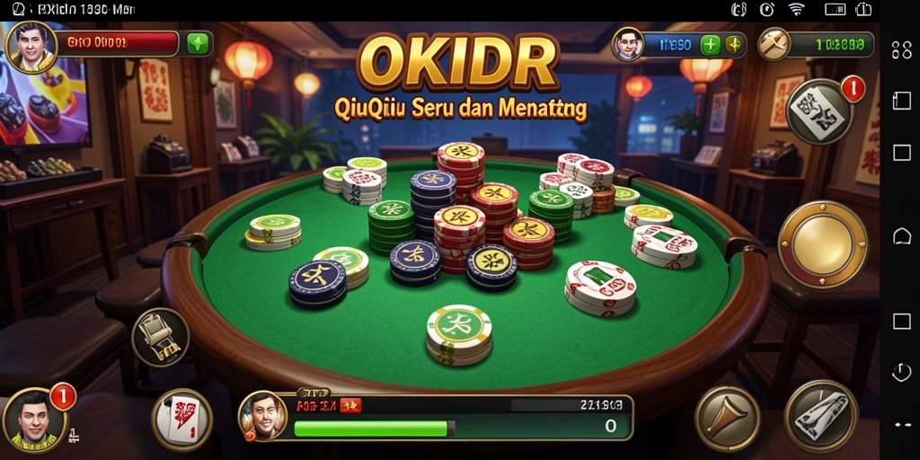 Tampilan gameplay menarik dari OKIDR dengan suasana QiuQiu yang mendebarkan.