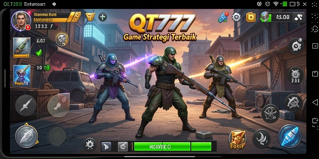 Screenshot utama QT777 menampilkan aksi strategis yang mendebarkan.