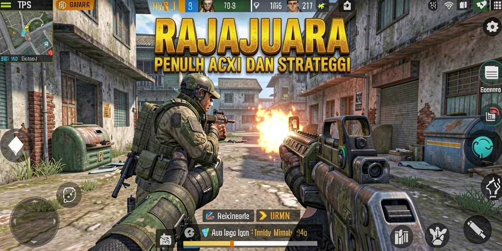 Screenshot gameplay RAJAJUARA yang penuh aksi TPS.