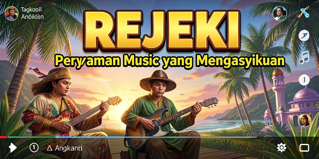 Tangkapan layar menunjukkan gameplay permainan musik yang menarik.