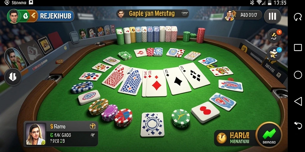 Gameplay seru Gaple di REJEKIHUB yang mengasyikkan.