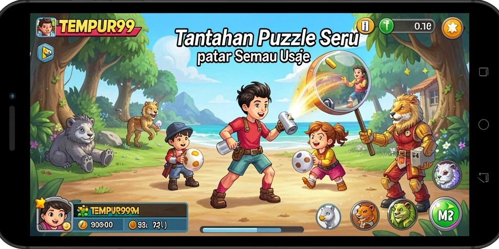 Tampilan gameplay TEMPUR99 yang menarik dan menantang.
