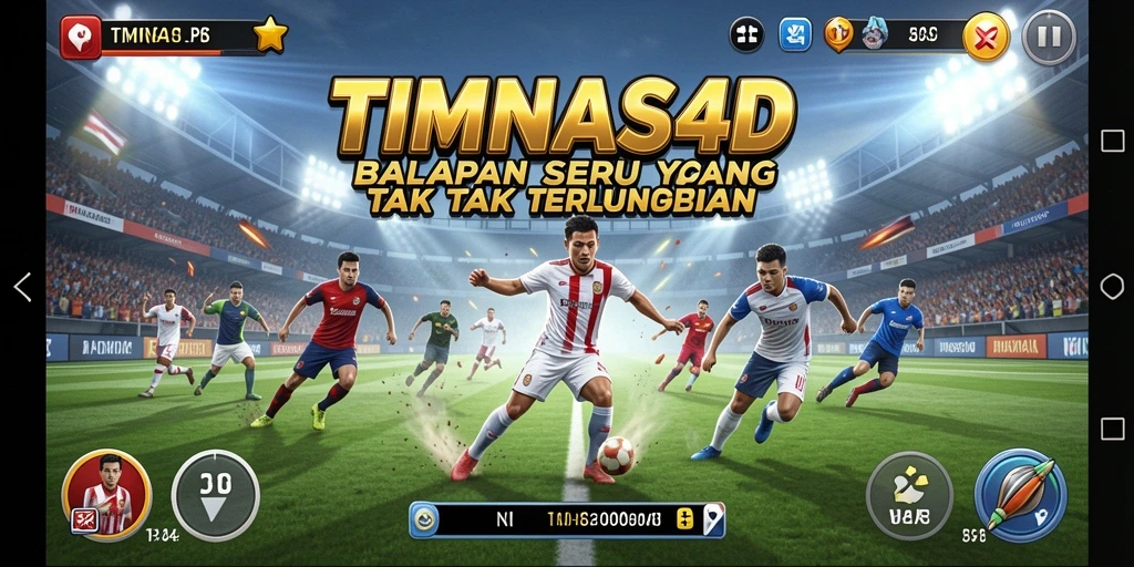 Tampilan gameplay seru dari TIMNAS4D dengan mobil balap yang memukau.