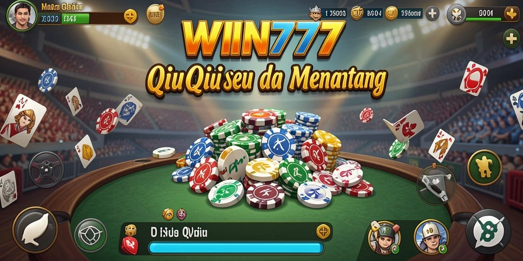 Tampilan gameplay QiuQiu yang seru dan dinamis di WIN777.