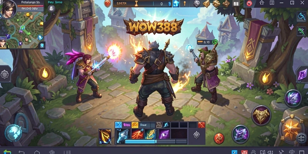Screenshot tampilan gameplay seru dari WOW388 ARPG.