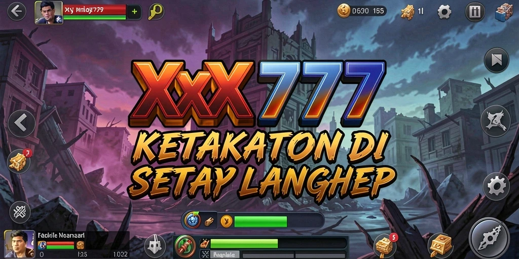 Tampilan gameplay XXX777 saat melawan makhluk mengerikan di kegelapan.